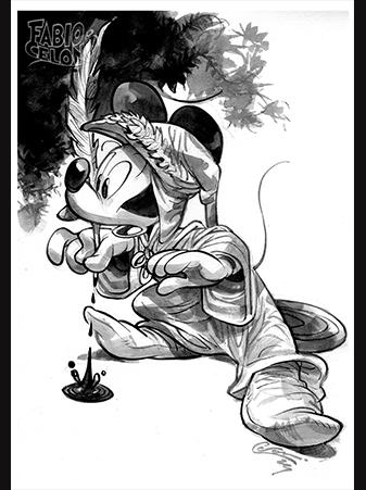 TOPOLINO DANTE (BIANCO E NERO)